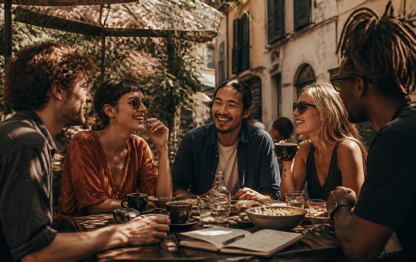A long table, new company